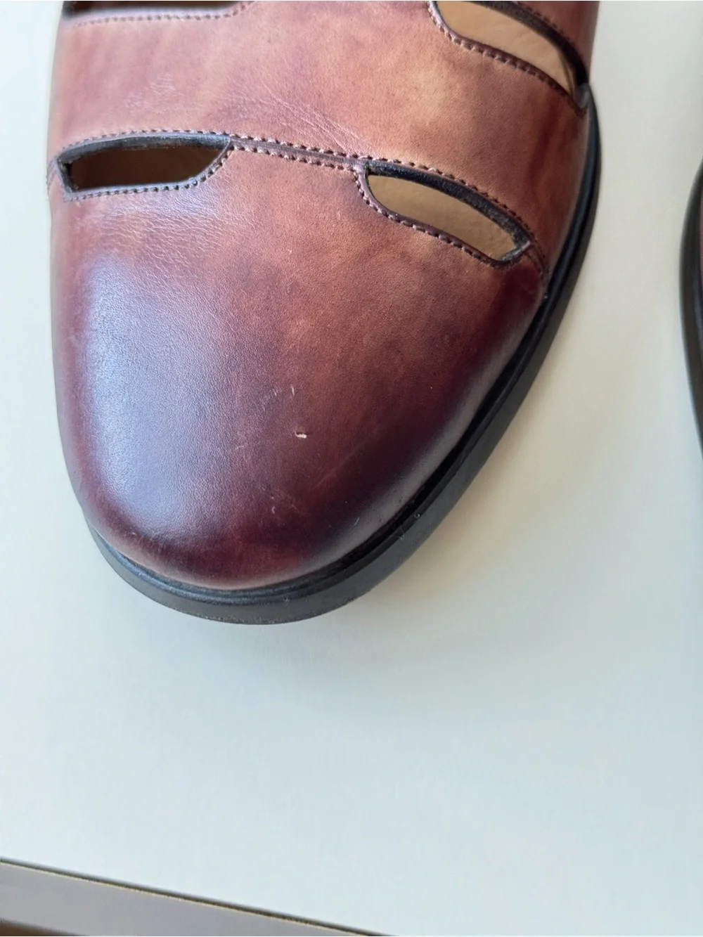 Magnanni for Saks Fifth Avenue Men's Leather Fisherman Sandals Sz 9M